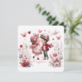 To My Love On Valentines Day Kissing Feestdagenkaart (Staand voorkant)