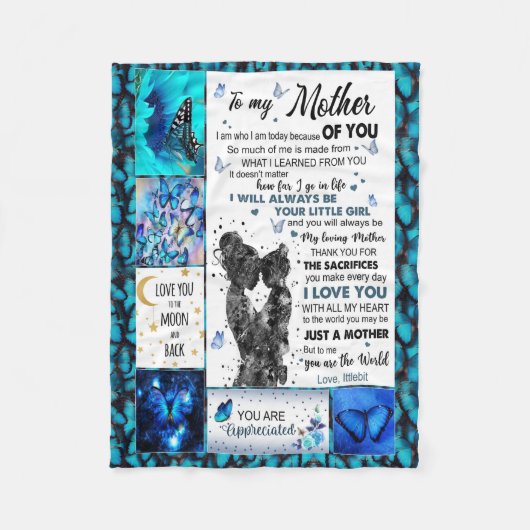 to my mom blanket from Son,mothers blanket Fleece Deken (Voorkant)