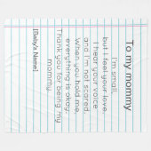 To My Mommy for First Mother's day personalized  Fleece Deken (Voorkant (Horizontaal))