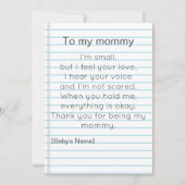 To My Mommy for First Mother's day personalized Kaart (Voorkant)