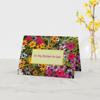 To My Mother-In-Law/ floral/Lucky Me Kaart