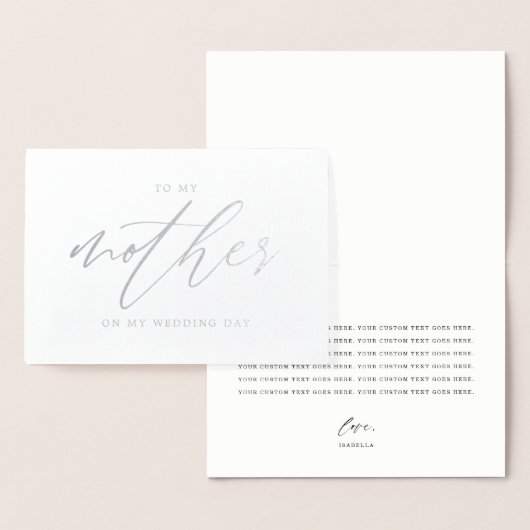 To My Mother On My Wedding Day (Real Foil) Folie Kaarten (Display)