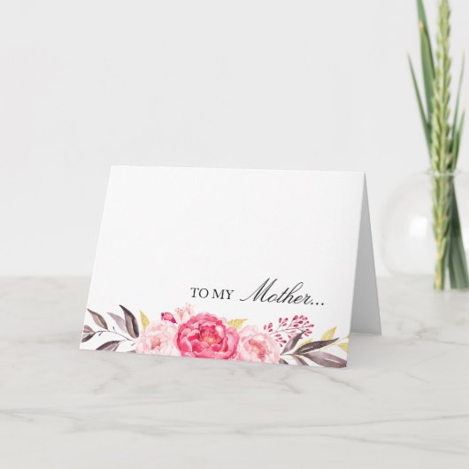 To My Mother, Thank You, Wedding Party Bedankkaart (Voorkant)