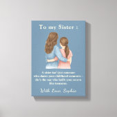 To My Sister – Custom Photo Canvas Print (Voorkant)