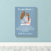 To My Sister – Custom Photo Canvas Print (Insitu (Houten vloer))