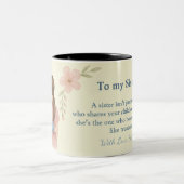 To My Sister – Custom Photo Coffee Mug Tweekleurige Koffiemok (Center)