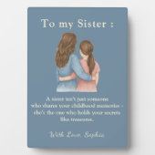 To My Sister – Custom Photo Message Plaque Fotoplaat (voorkant)
