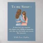 To My Sister – Custom Photo Message Poster (Voorkant)