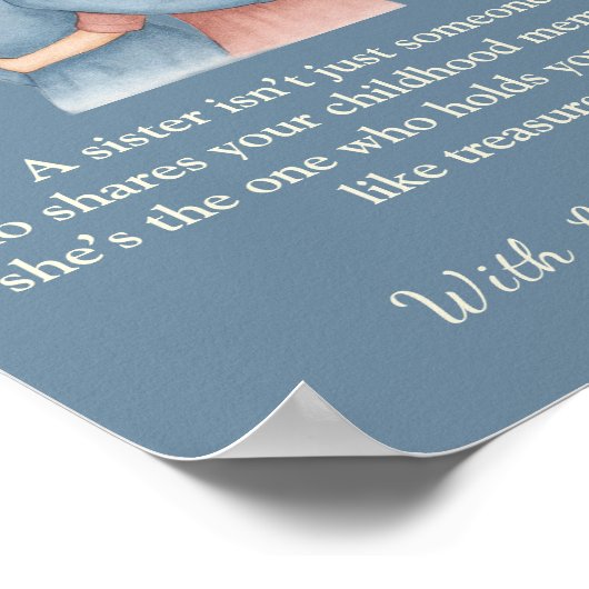 To My Sister – Custom Photo Message Poster (Hoek)
