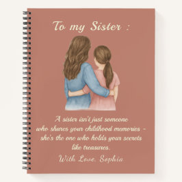To My Sister – Custom Photo Notebook Gift Notitieboek