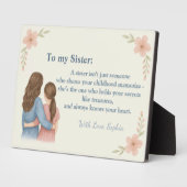 To My Sister – Custom Photo Plaque Gift Fotoplaat (Zijkant)