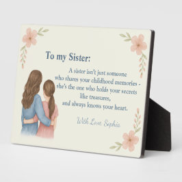 To My Sister – Custom Photo Plaque Gift Fotoplaat