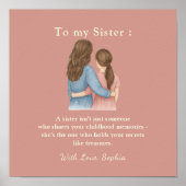 To My Sister – Personalized Photo Message Poster (Voorkant)