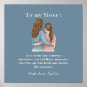 To My Sister – Personalized Photo Message Poster (Voorkant)