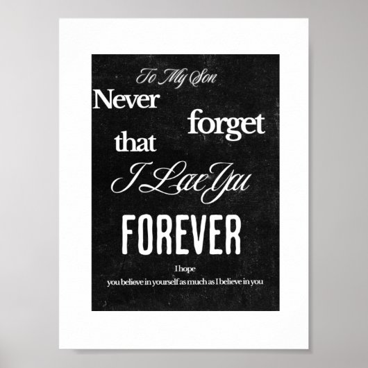 To My Son Poster (Voorkant)