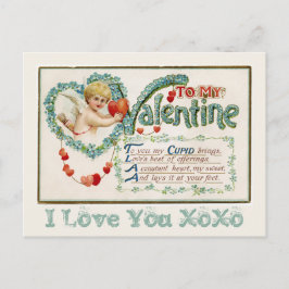 To My Valentine Cupid Custom Postcard Feestdagenkaart