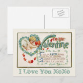 To My Valentine Cupid Custom Postcard Feestdagenkaart (Voorkant / Achterkant)