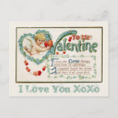 To My Valentine Cupid Custom Postcard Feestdagenkaart (Voorkant)