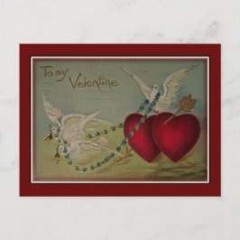 To My Valentine Hearts & Doves Valentine Postcard Feestdagenkaart
