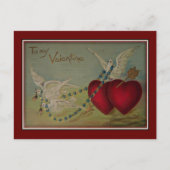 To My Valentine Hearts & Doves Valentine Postcard Feestdagenkaart (Voorkant)
