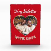 To My Valentine Red Heart Custom Fotoblokken (Voorkant)
