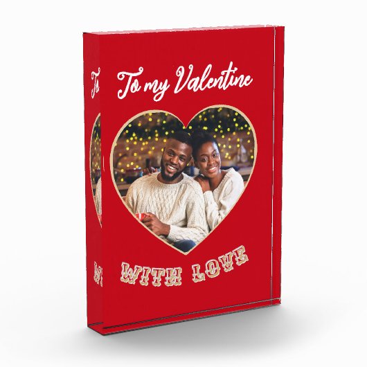 To My Valentine Red Heart Custom Fotoblokken (Links)