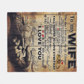 To My Wife Design | Best Anniversary Gift | Fleece Deken (Voorkant (Horizontaal))