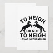 To Neigh Or Not To Neigh That Is Equestrian Bedankkaart (Voorkant / Achterkant)