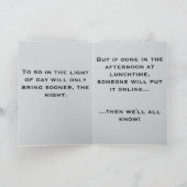 To "Not go gently"... Folded Greeting Card Kaart (Binnen)