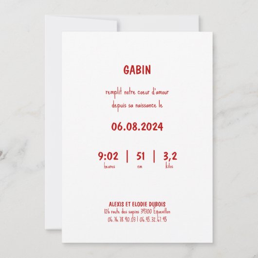 To-Part Gabin Kaart (Achterkant)