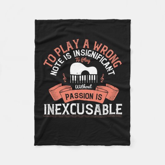 To Play A Wrong Note Is Insignificant Fleece Deken (Voorkant)
