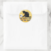 To Roll Or Not To Roll Shakespeare Cat With Skull Ronde Sticker (Tas)