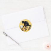 To Roll Or Not To Roll Shakespeare Cat With Skull Ronde Sticker (Envelop)