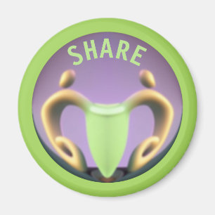 To Share Is To Care Round Magnet