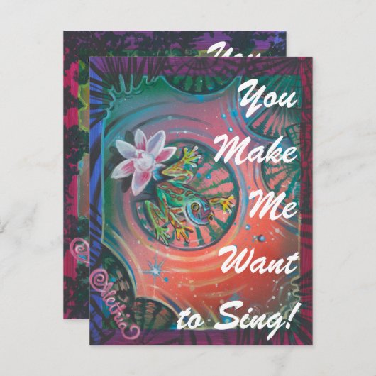 "...to Sing; ...to Shine" Dank U Moedig Kaart aan (Voorkant / Achterkant)