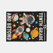 To Sophomore And Beyond Astronaut Funny Back To Sc Fleece Deken (Voorkant (Horizontaal))