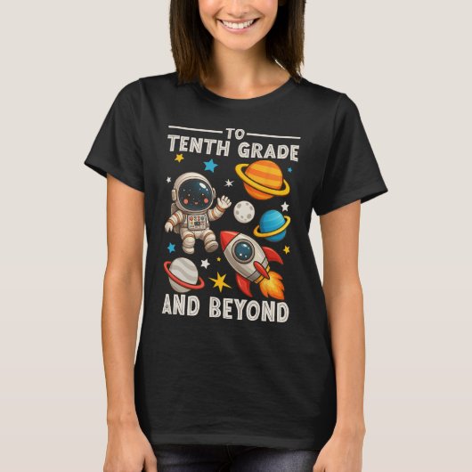 To Sophomore And Beyond Astronaut Funny Back To Sc T-shirt (Voorkant)