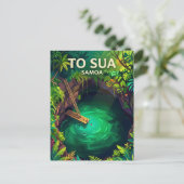 To Sua Oceaan Trog Samoa Briefkaart (Staand voorkant)