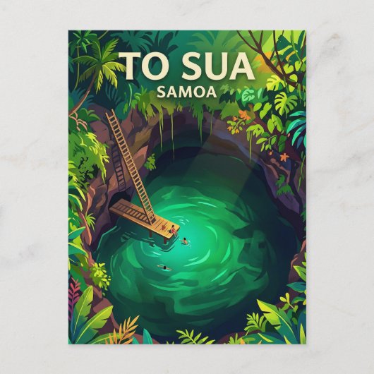 To Sua Oceaan Trog Samoa Briefkaart (Voorkant)