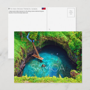 To Sua Oceaan Trog, Samoa Reis Postkaart