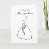 To the Future Mrs Wedding Dress Greeting Card Kaart (Voorkant)
