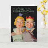 To the happy koppelCONGRATULATIONS Card. Kaart (Gele Bloem)