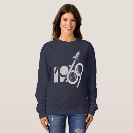 To the Moon 69 - white Trui (Voorkant volledig)