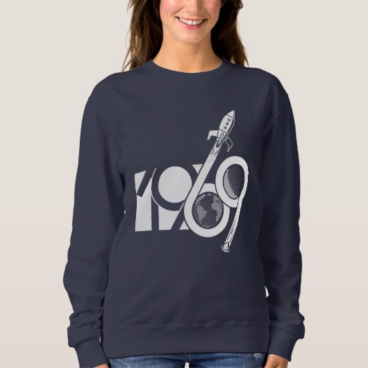 To the Moon 69 - white Trui (Voorkant)