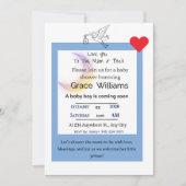 To the Moon and Back Baby Boy Shower Invitation |  Kaart (Voorkant)