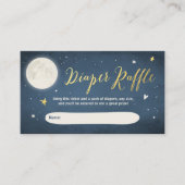To the moon and back Baby Shower Diaper Raffle Informatiekaartje (Voorkant)