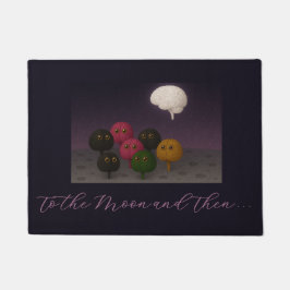 To the Moon & Then (Brains & Music Scene) Door Mat