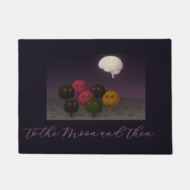 To the Moon & Then (Brains & Music Scene) Door Mat (Voorkant)