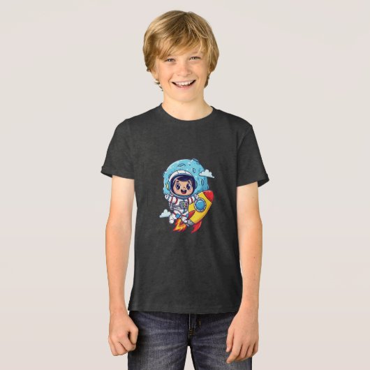 To the moon Tri-Blend shirt (Voorkant volledig)