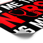 To The World My Girlfriend Is Just A Nurse Funny V Poster (Hoek)